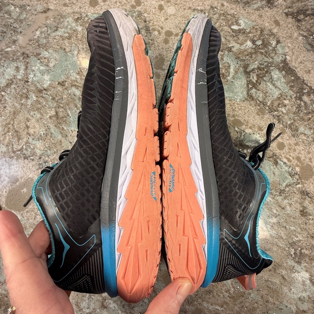 Hoka One One Arahi Women 10 Black Coral Teal Stability Running Shoes 1016259 - Picture 4 of 7